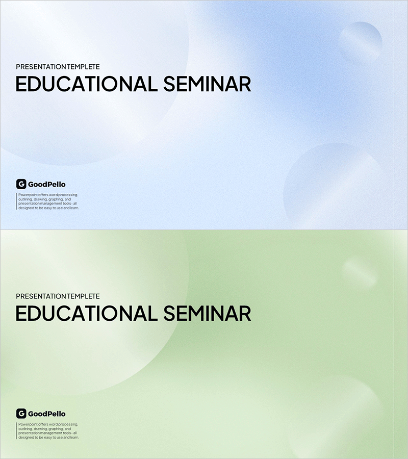 교육세미나 파스텔 그라데이션 템플릿 표지