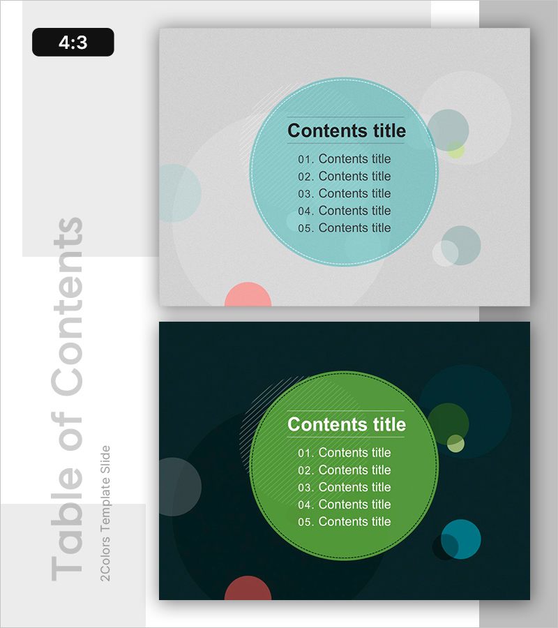 창의적 프레젠테이션을 위한 파스텔 컬러 버블 슬라이드 목차