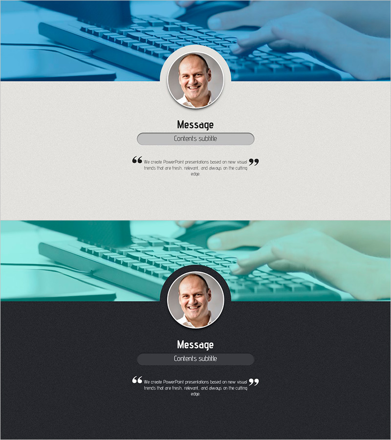 온라인 프레젠테이션 템플릿 메세지 – 비전과 신뢰