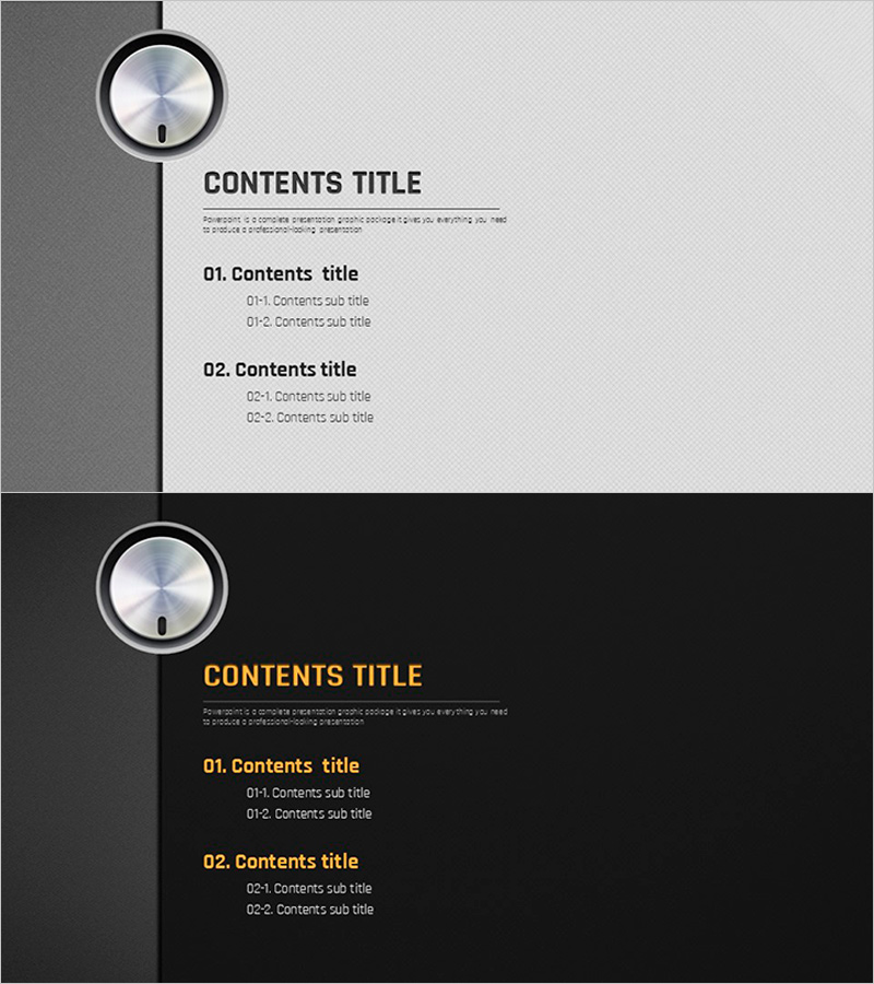 볼륨 템플릿 목차 – 전문성과 고급스러움
