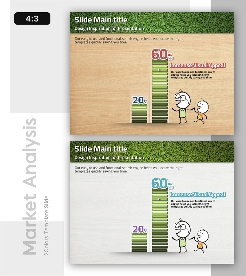 비교 분석 분할 막대 그래프 – 신뢰성 있는 시장 분석