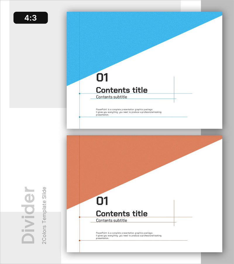 깔끔한 사선박스 템플릿으로 프레젠테이션을 완성하세요