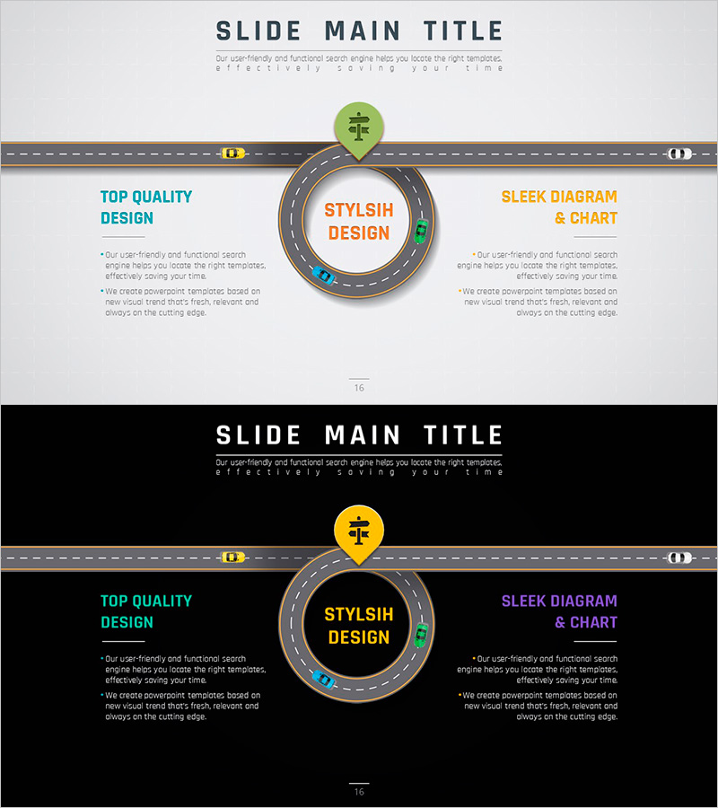 로드 템플릿 텍스트 – 비즈니스 비전과 전략