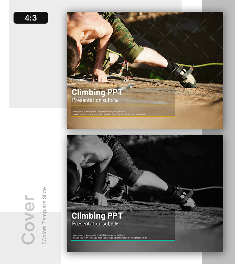 클라이밍 스포츠 템플릿 표지 – 도전과 열정