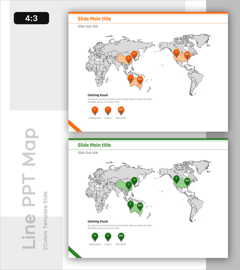 지리적 위치를 시각화한 인포그래픽 슬라이드