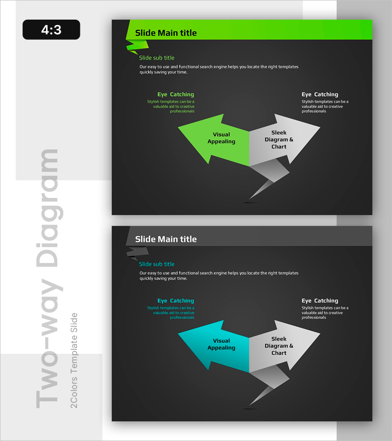 시각적 매력으로 매력적인 다이어그램 발표 슬라이드