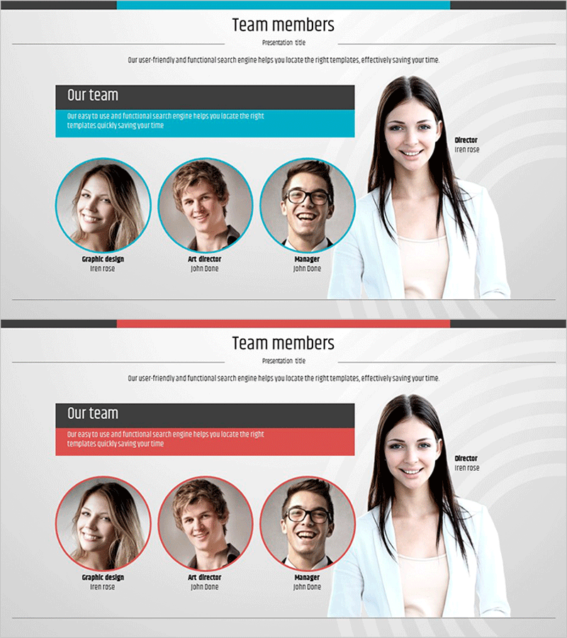 아이덴티티 와이드 템플릿 - 팀원 소개