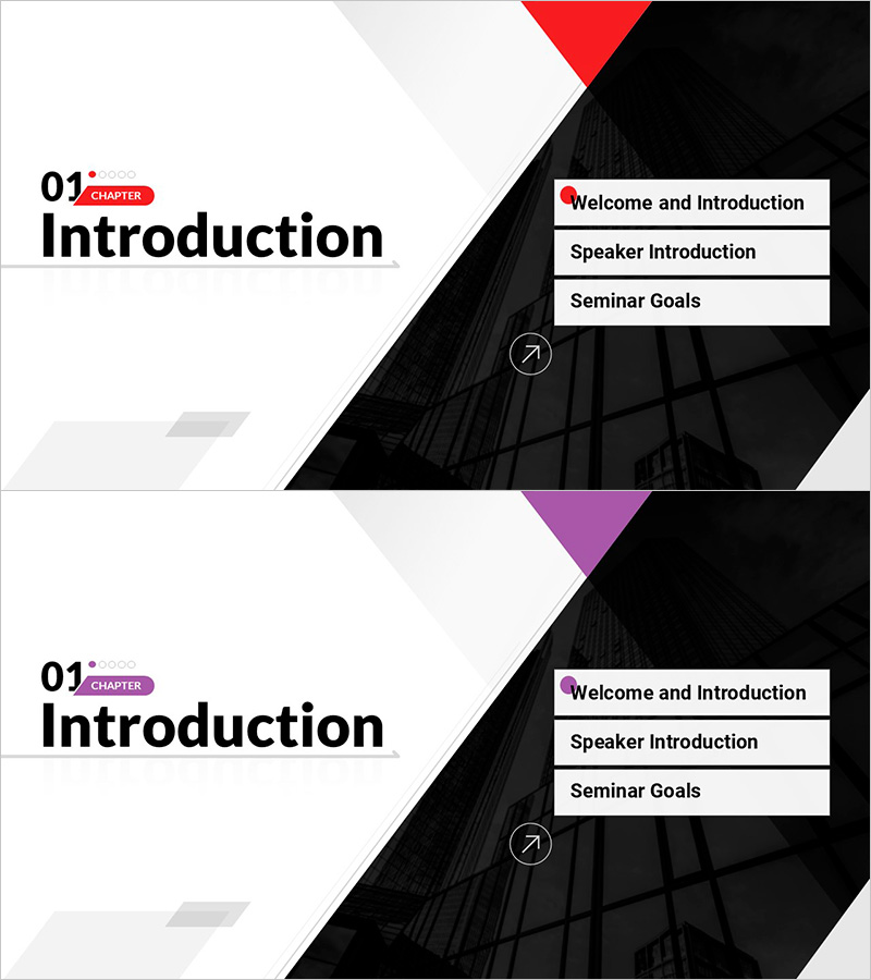 프레젠테이션 개요 슬라이드 – 세미나 백그라운드