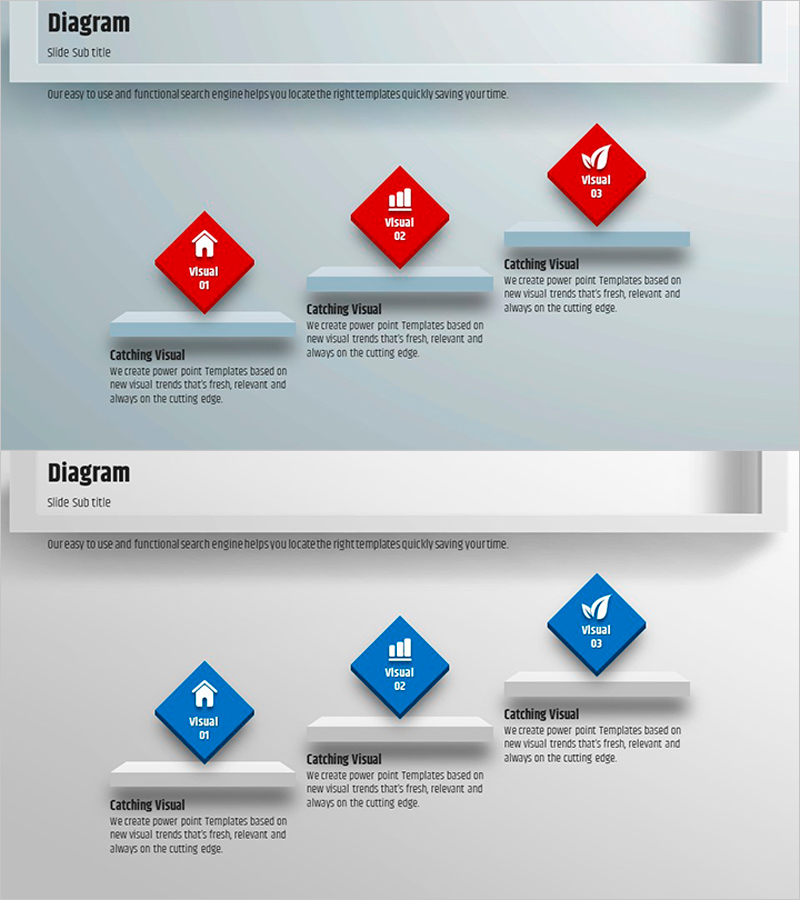 사각형 프레임 템플릿 – 진행 전략을 위한 클러스터 다이어그램