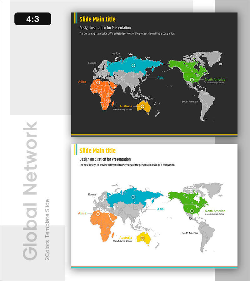 지도 기반 글로벌 시장 현황 발표 슬라이드