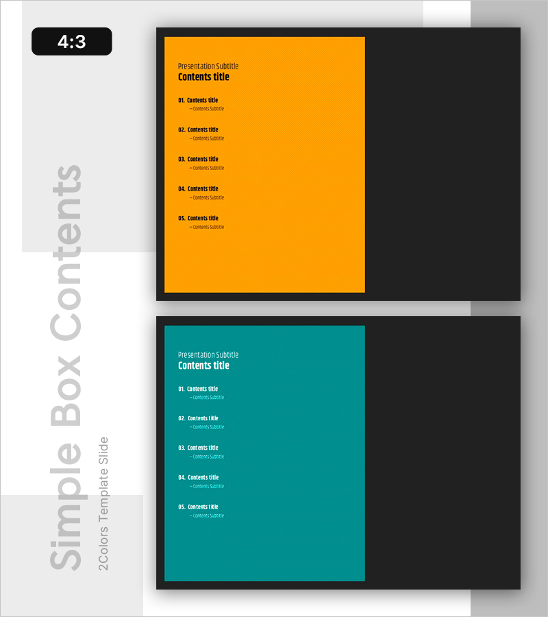 심플한 박스형 타이틀 목차 – 직관적인 정보 전달