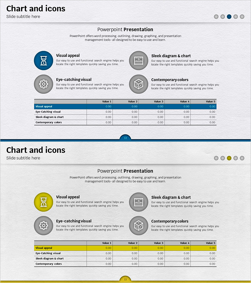 재무 계획과 성과를 위한 레인보우 차트 & 아이콘 템플릿