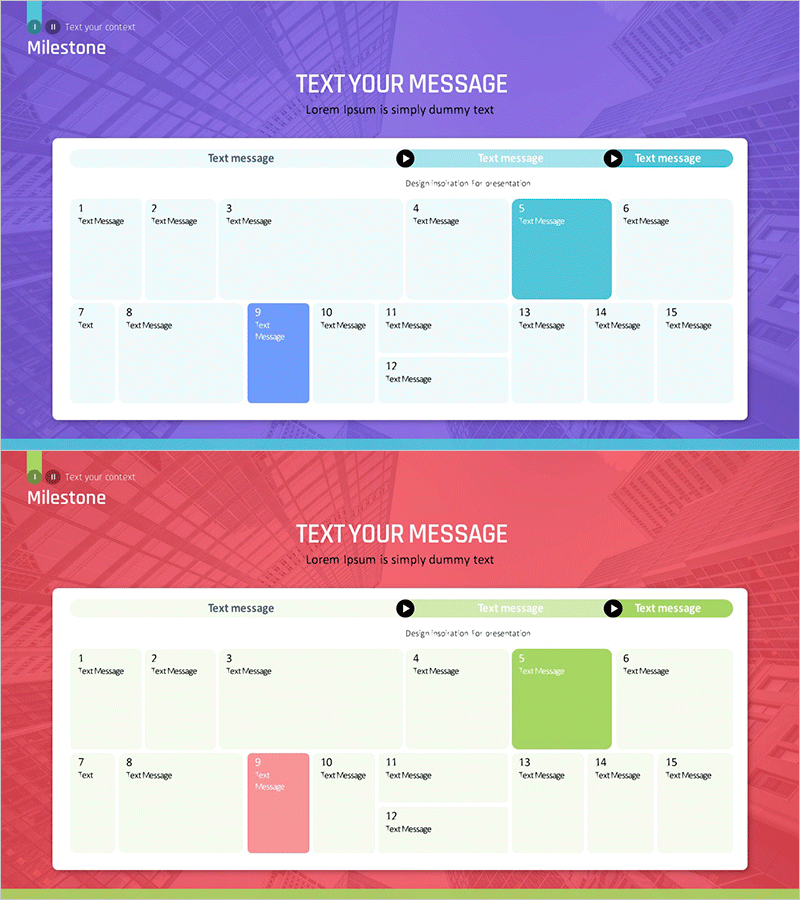 마일스톤 일정표 슬라이드 – 사업 추진 전략의 흐름