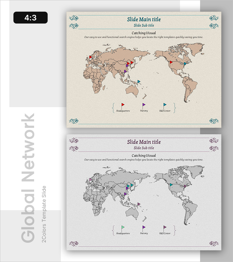 지역별 분포를 나타낸 지도 슬라이드