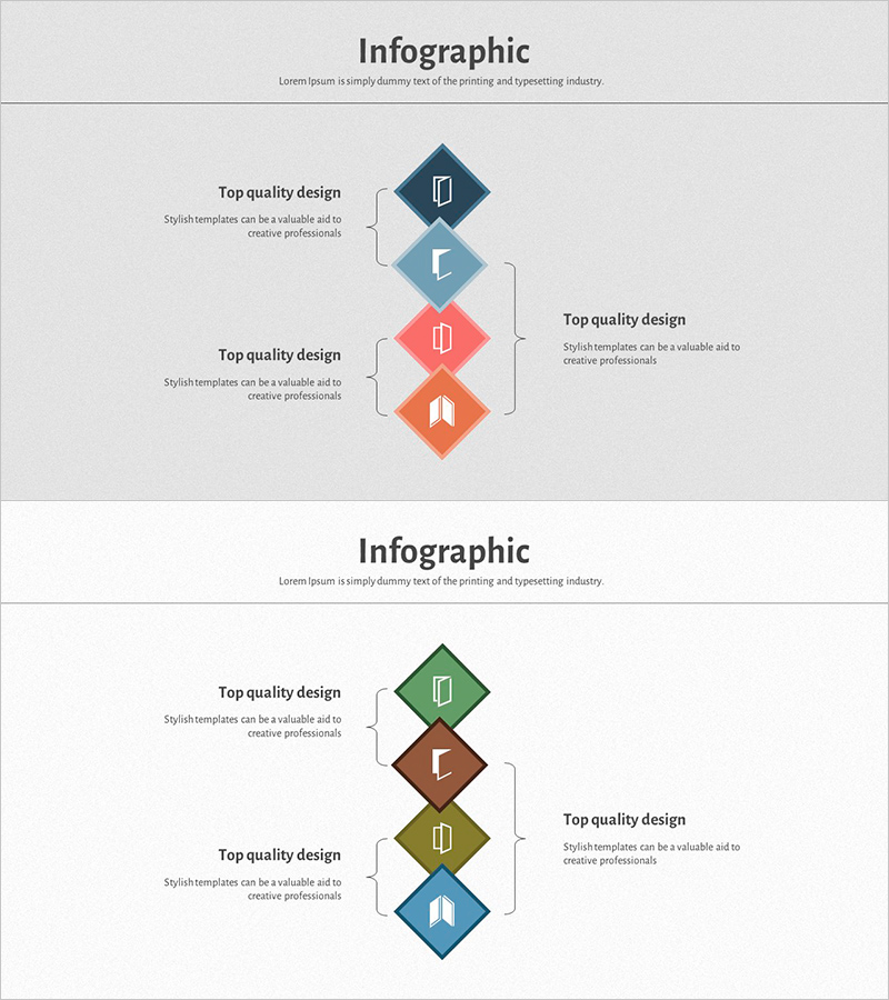 스퀘어 프레임 템플릿 인포그래픽1 – 사업 관리와 효율성
