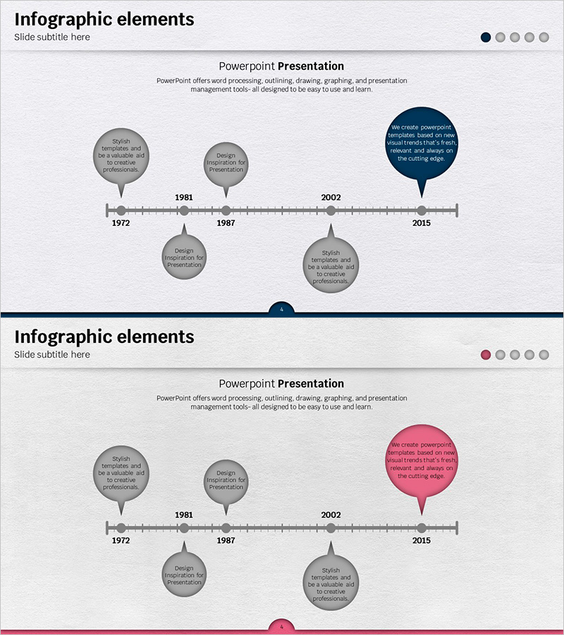 레인보우 템플릿 인포그래픽 요소로 시간 흐름 시각화
