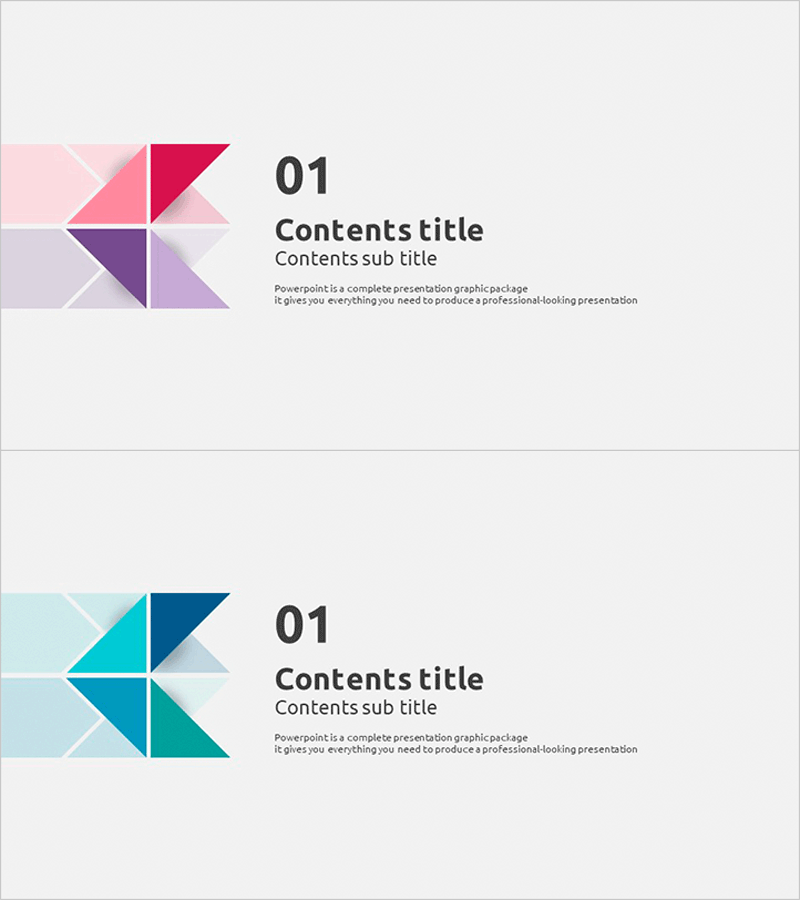 삼각형 패턴 와이드 피피티 템플릿 – 감각적 디자인