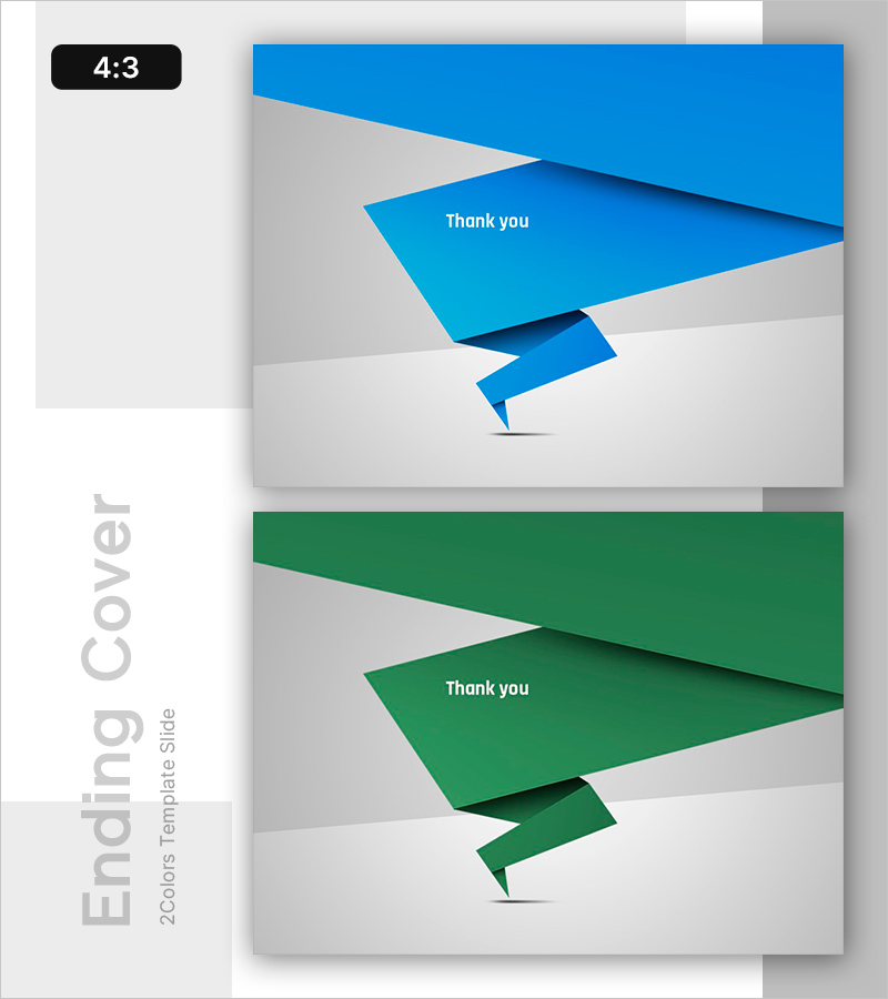 종이접기 콘셉트 엔딩 표지 - 유니크한 마무리