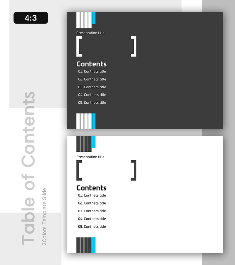 심플한 괄호 목차 – 깔끔하고 사용하기 쉬운 슬라이드