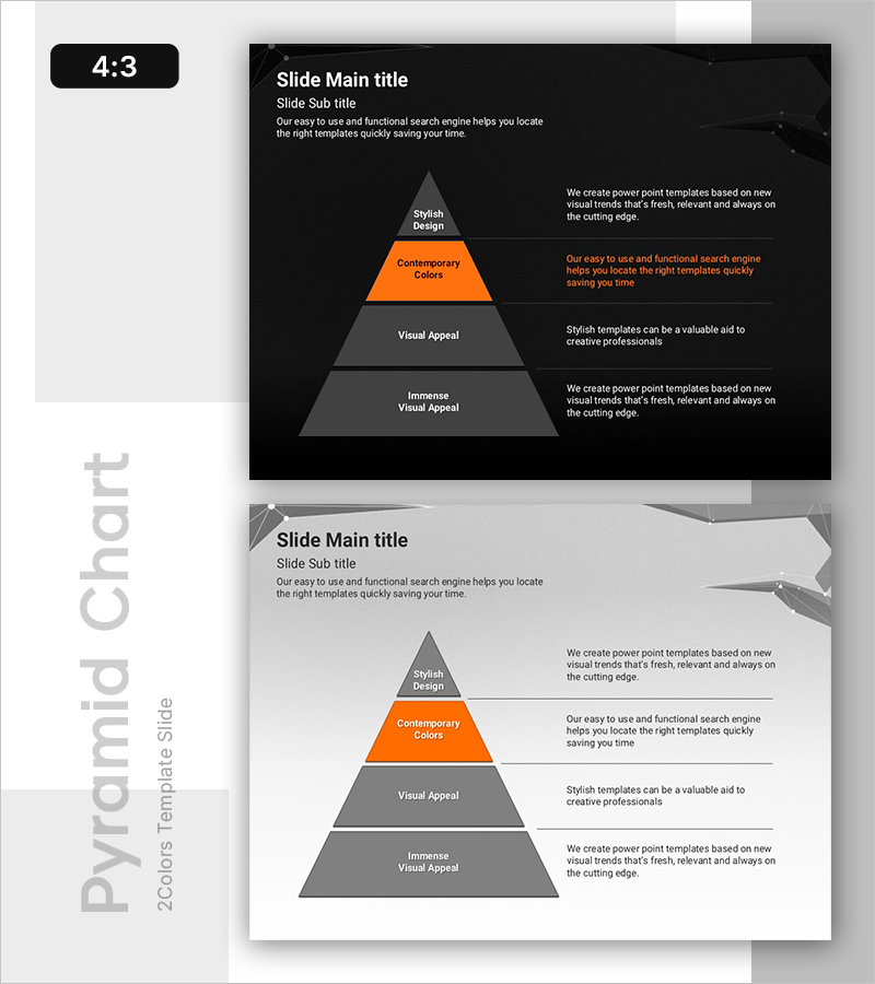피라미드 구조 슬라이드 – 사업 추진 전략 담기