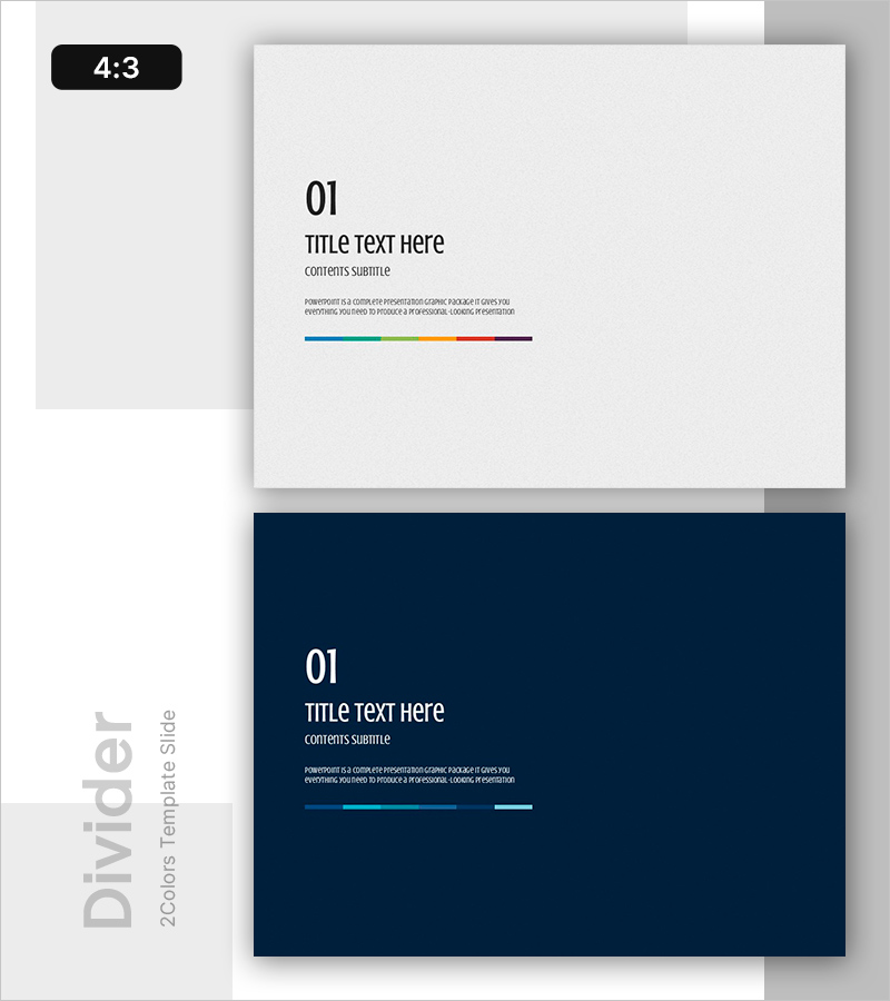 레인보우 PPT 간지 – 다채로운 디자인의 슬라이드