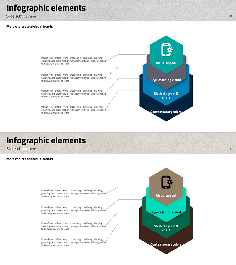 트라이앵글 패턴 육각형 층상구조 다이어그램 – 비주얼과 정보의 조화