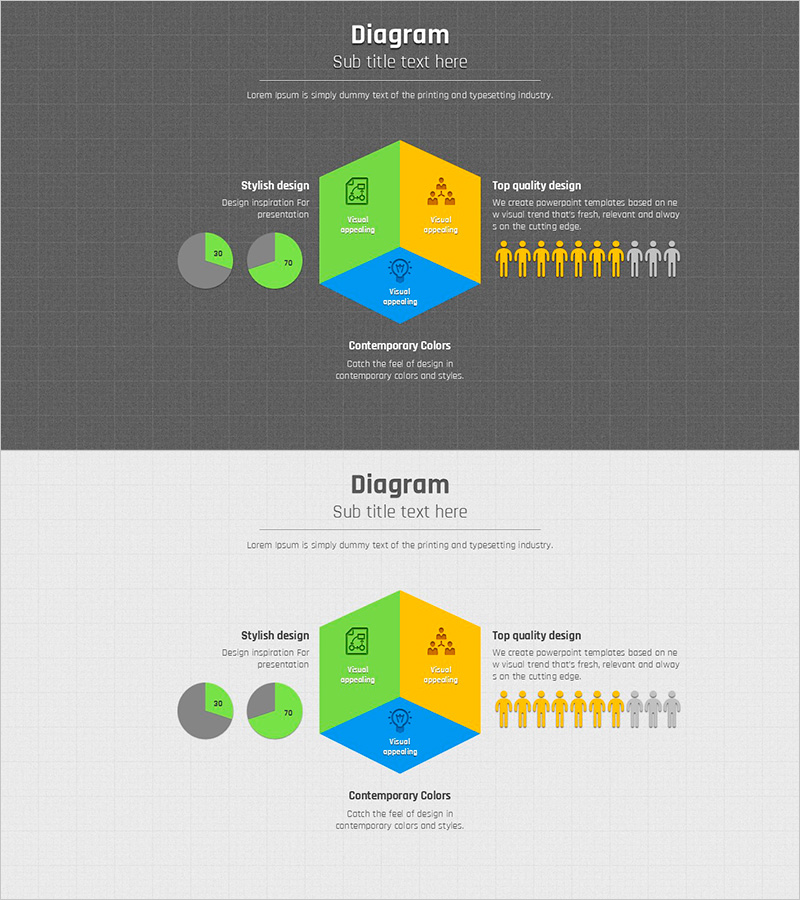 모눈종이 템플릿 다이어그램7 – 시각적 데이터 전달의 혁신