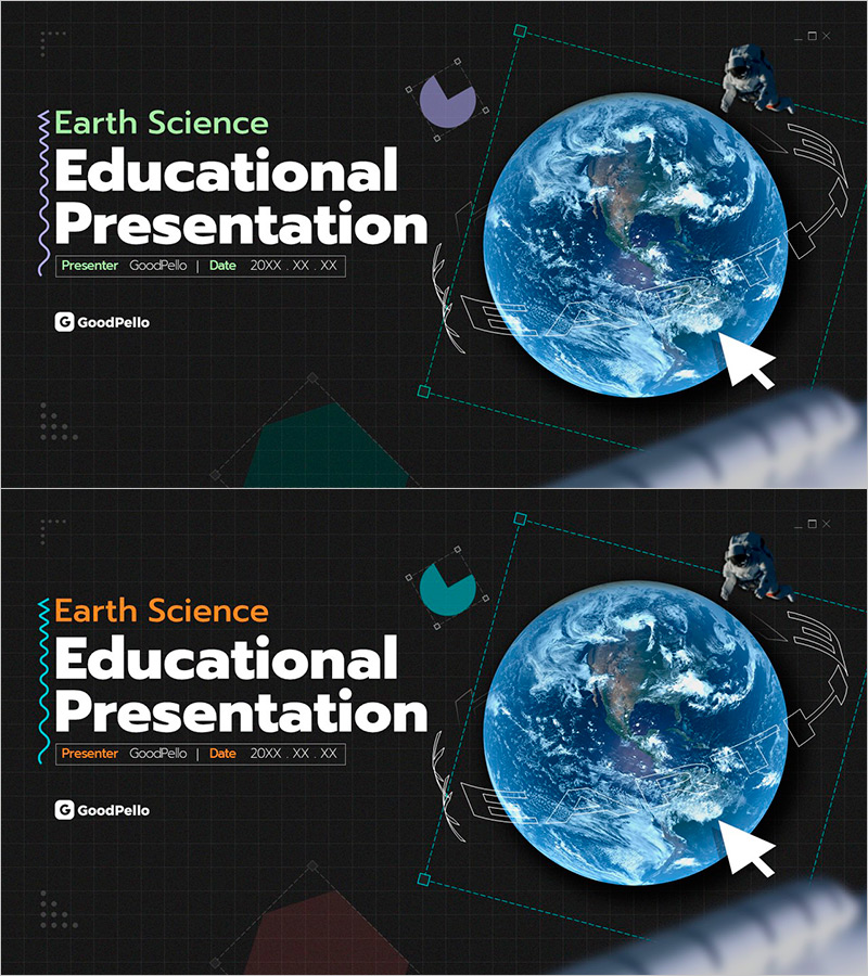 지구과학 비즈니스 세미나 템플릿 – 우주 탐험의 시작