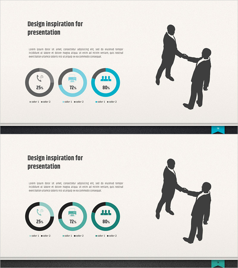 모던 비즈니스 도넛 차트 템플릿 – 마케팅 전략을 시각화하다