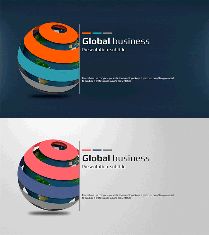글로벌 비즈니스 와이드 프레젠테이션 템플릿 – 전문가를 위한 표지