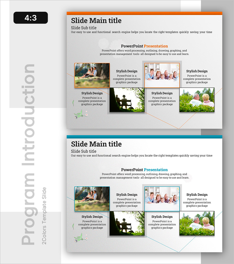 고령자 케어 서비스 소개 슬라이드 템플릿 – 따뜻한 케어