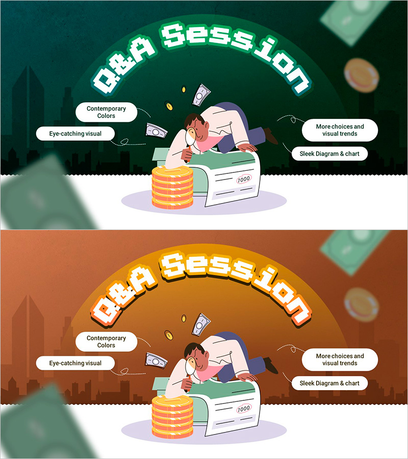 재정 교육 세미나 Q&A 슬라이드 – 실용적이고 직관적인 정보 전달