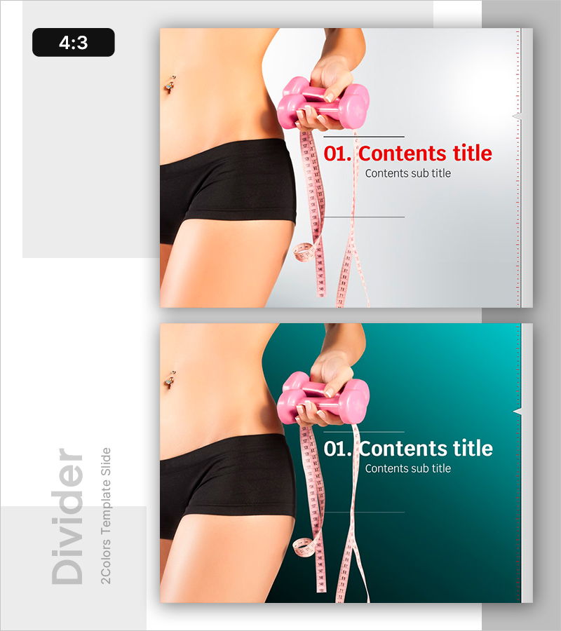 건강한 변화의 다이어트 템플릿 간지 – 프레젠테이션의 새로운 모습