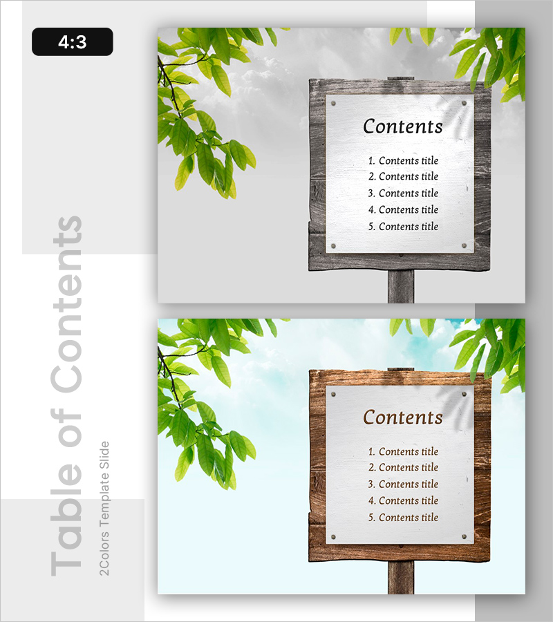 자연의 감성을 담은 발표 목차