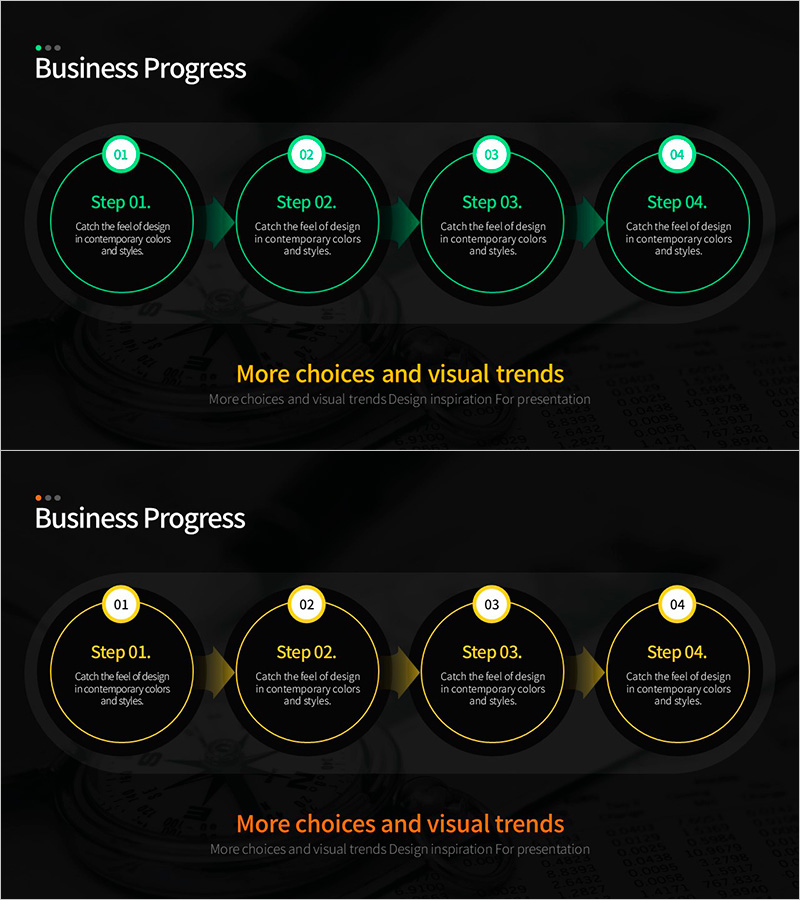 사업 추진 단계를 보여주는 슬라이드 – 명확한 진행 흐름