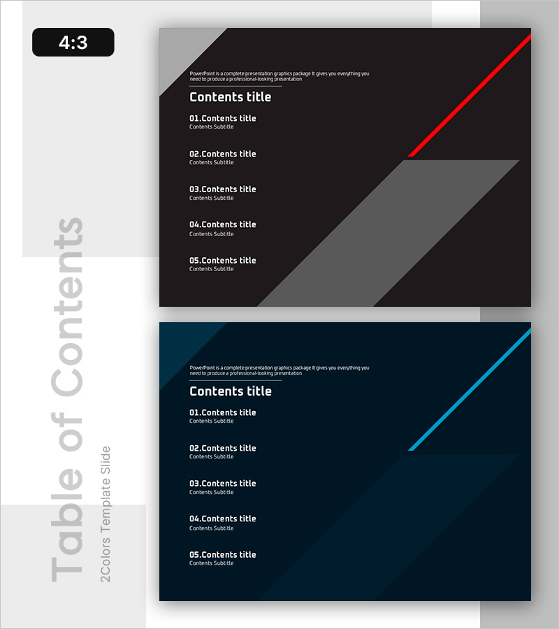 심플한 라인 패턴 PPT 목차 – 전문성을 강조하는 디자인