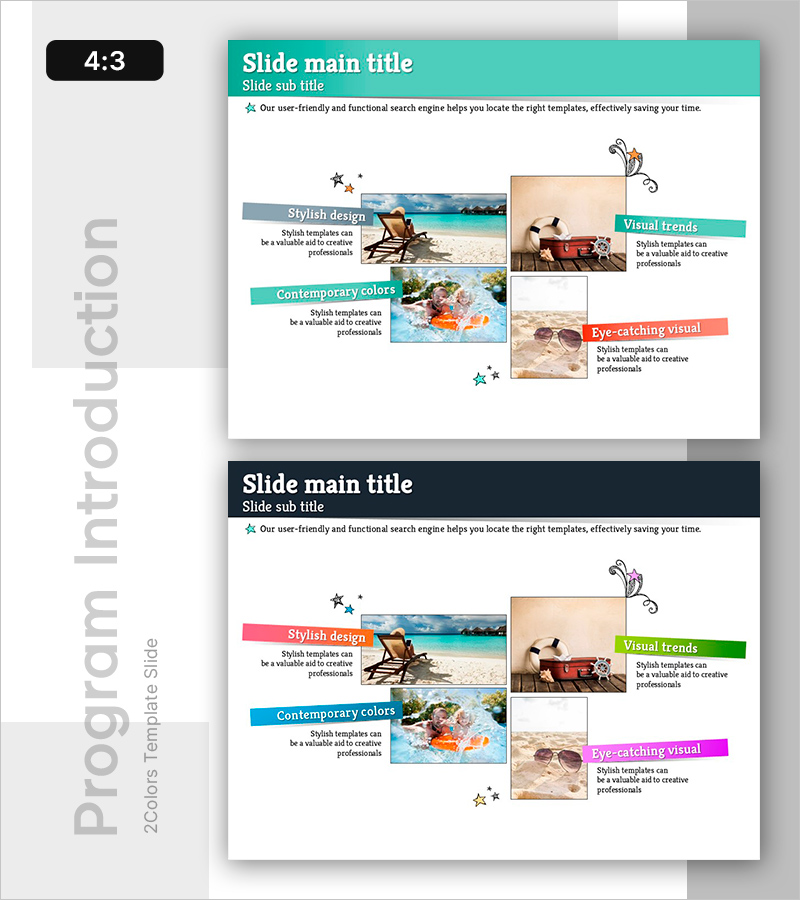 여행 사진 기록 슬라이드 – 다이어그램으로 시각화