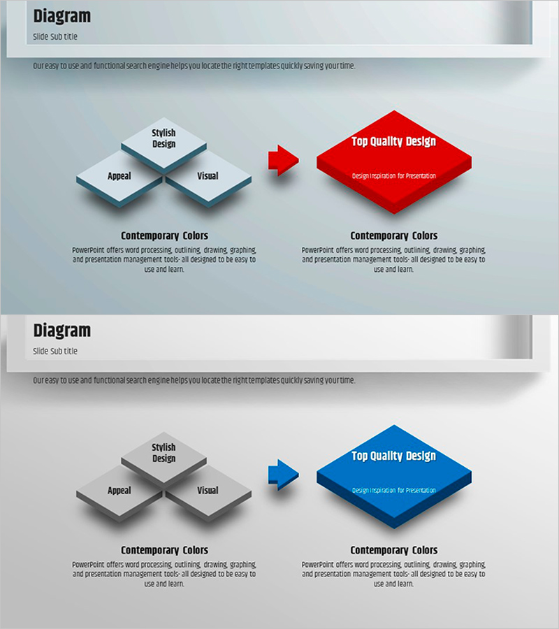 사각형 프레임 다이어그램 템플릿 – 마케팅 전략을 위한 비주얼