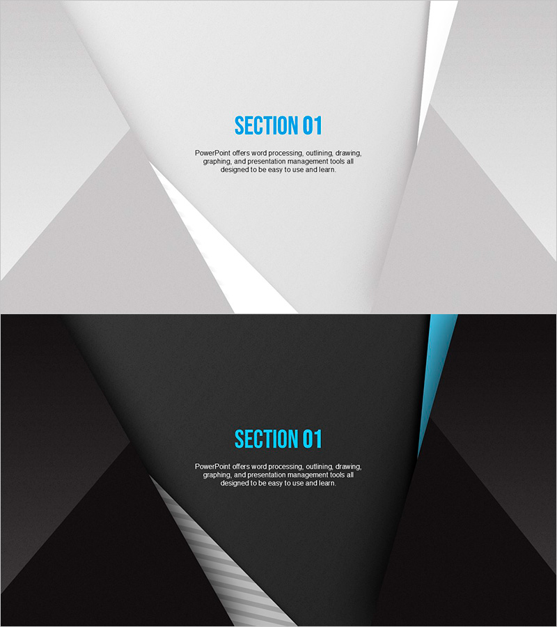 모던 블루 간지 – 섹션 구분 슬라이드