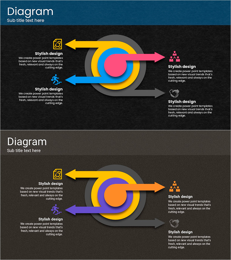 터치 와이드 슬라이드 템플릿 - 마케팅계획 시각화