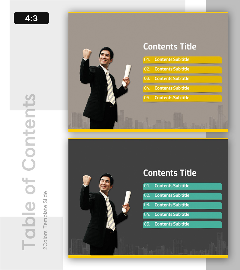 목차 슬라이드 템플릿 – 성공적인 발표를 위한 첫 단계