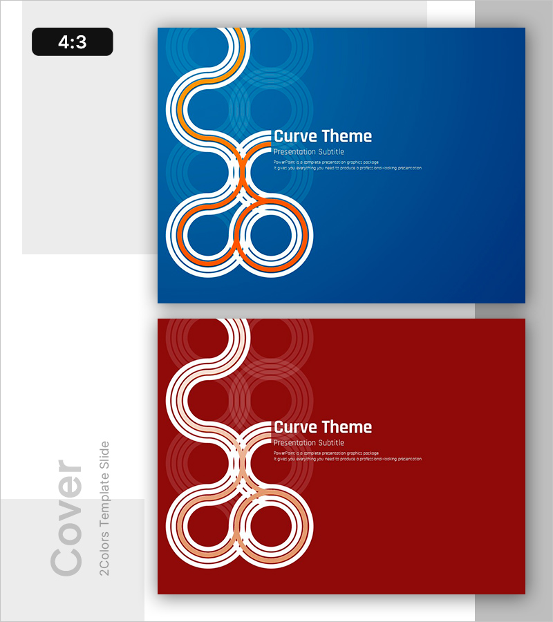 유연한 흐름의 비즈니스 발표 표지