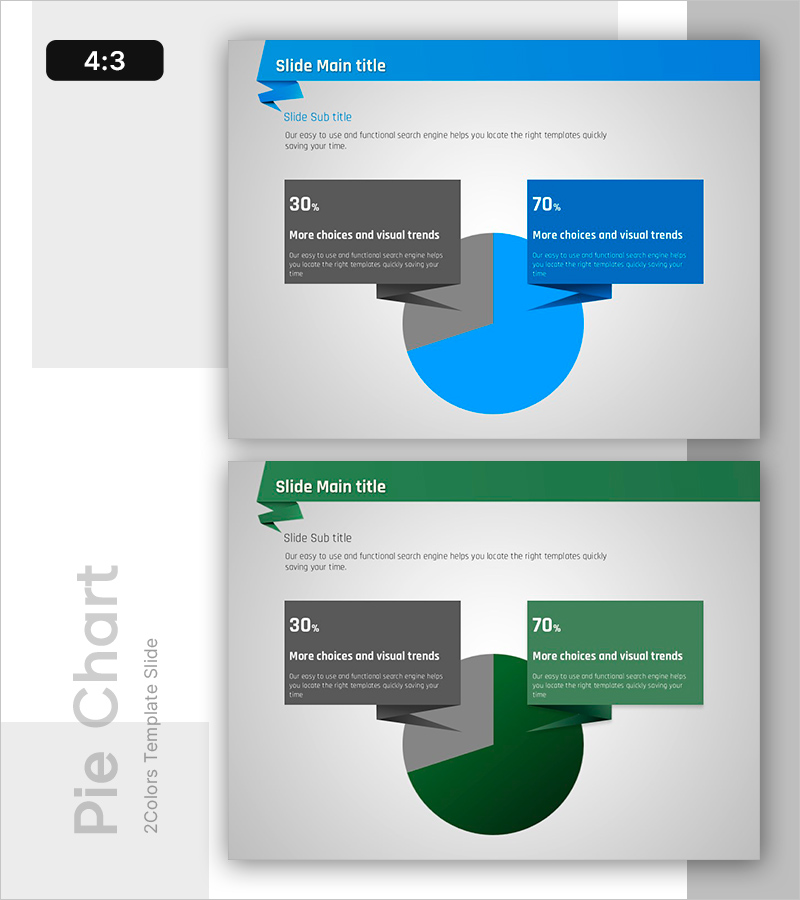 종이접기 파이차트 슬라이드 – 효과적인 데이터 시각화