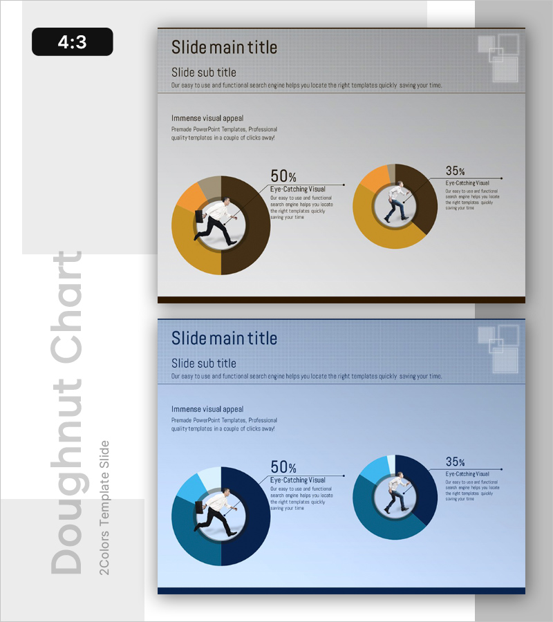 직장인의 스트레스 원인 – 시각화된 도넛형 그래프