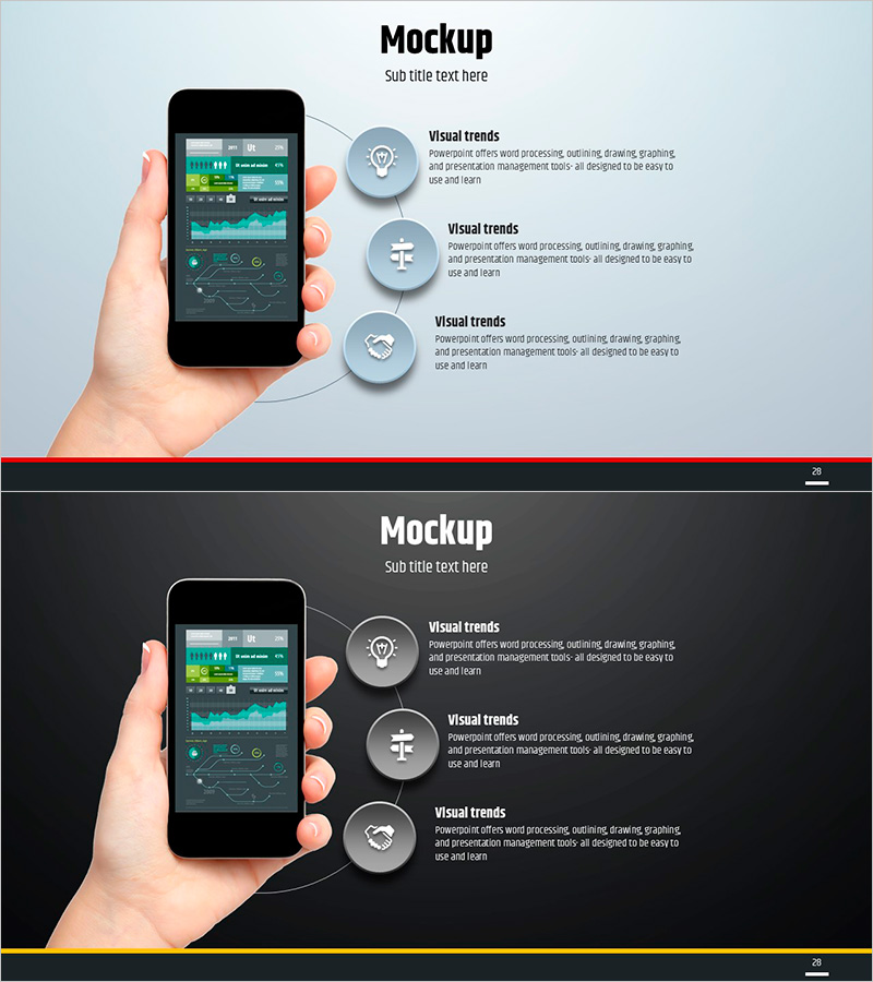 심플 원형 템플릿 목업2 – 효과적인 제품/서비스 소개