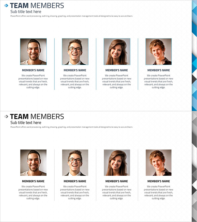 추상패턴 템플릿 맨파워 – 팀 소개 슬라이드