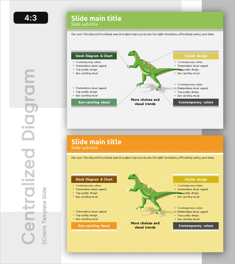 공룡 특징 중심 확산 다이어그램