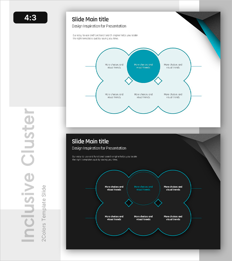 원형 내포 다이어그램 – 제품 및 서비스 소개 강화를 위한 템플릿