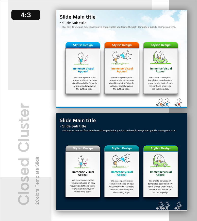 매력적인 비주얼을 강조한 프레젠테이션 슬라이드