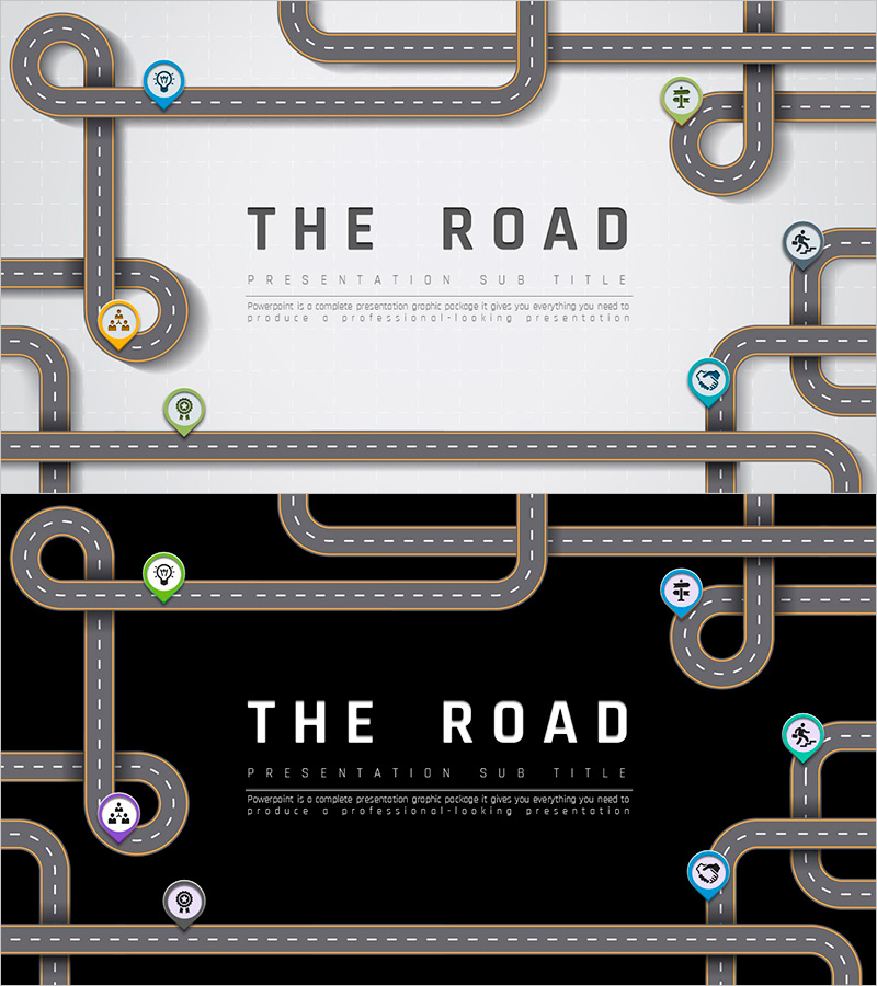 로드 템플릿 표지 – 발표의 시작을 담은 디자인
